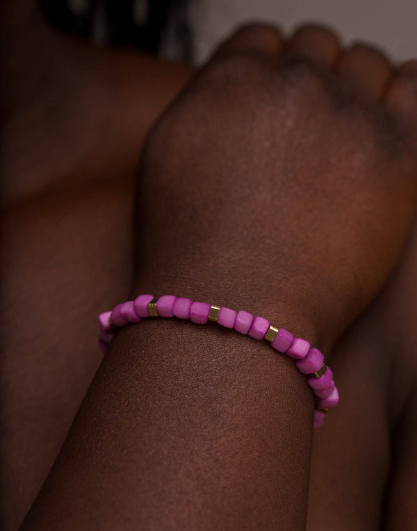 Friendship Tagua Bracelet: Pink