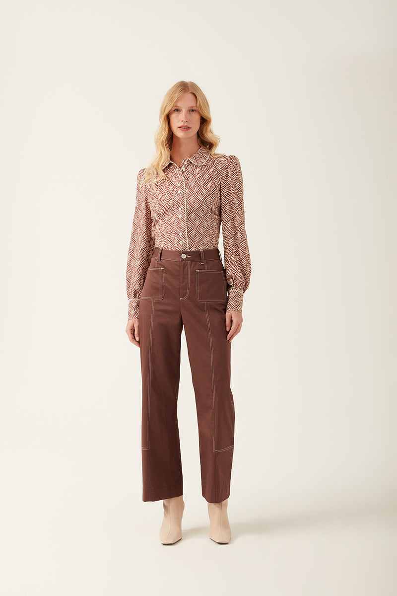Patch Pocket Trouser Maroon