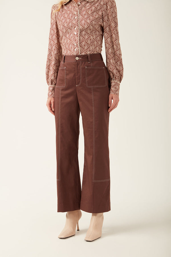 Patch Pocket Trouser Maroon