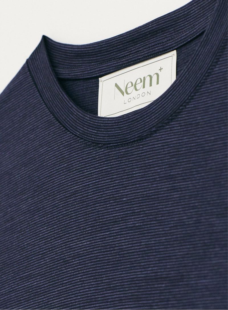 ZQ Merino t-shirt - navy stripe Neem Global 