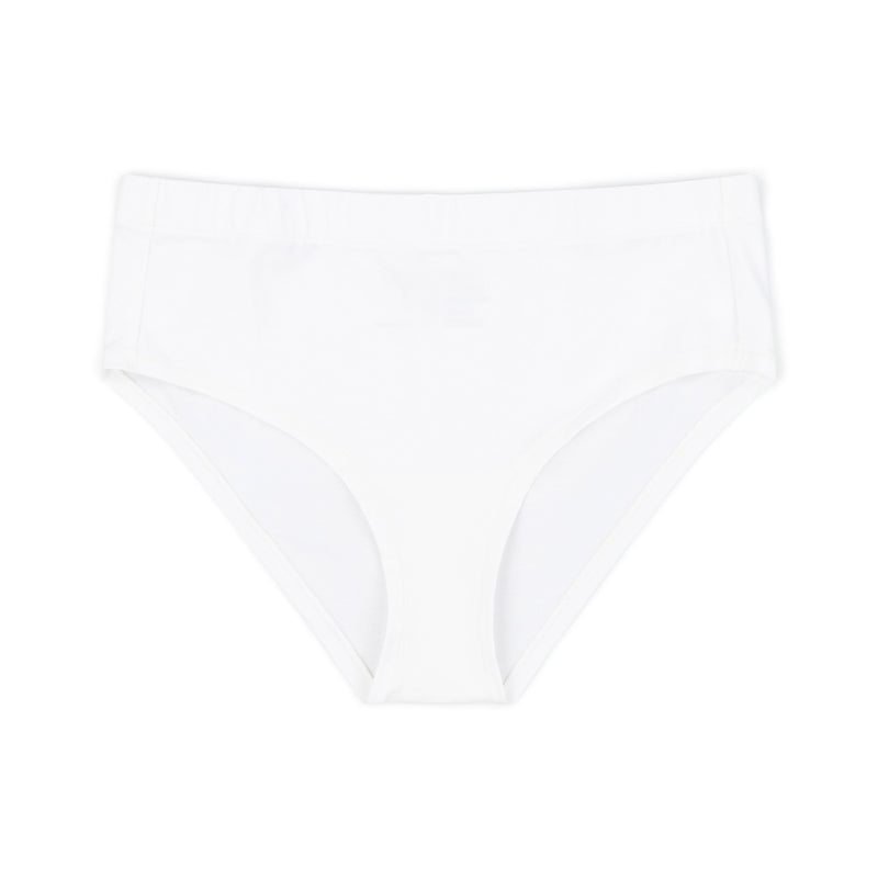 ONE Essentials soft white organic and recycled cotton high rise ladies briefs.