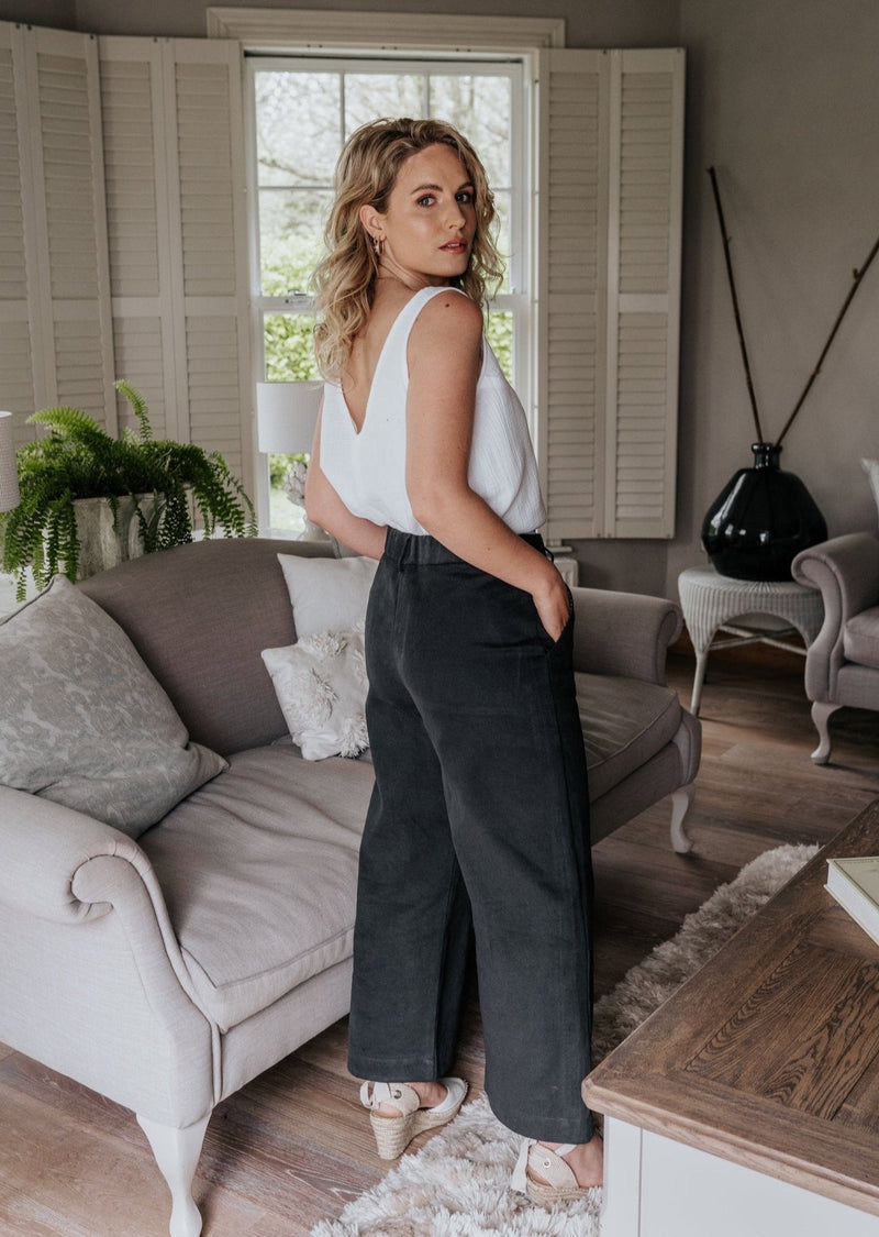 Darina cropped wide leg trouser - Onesta UK - #ethical_Clothes#
