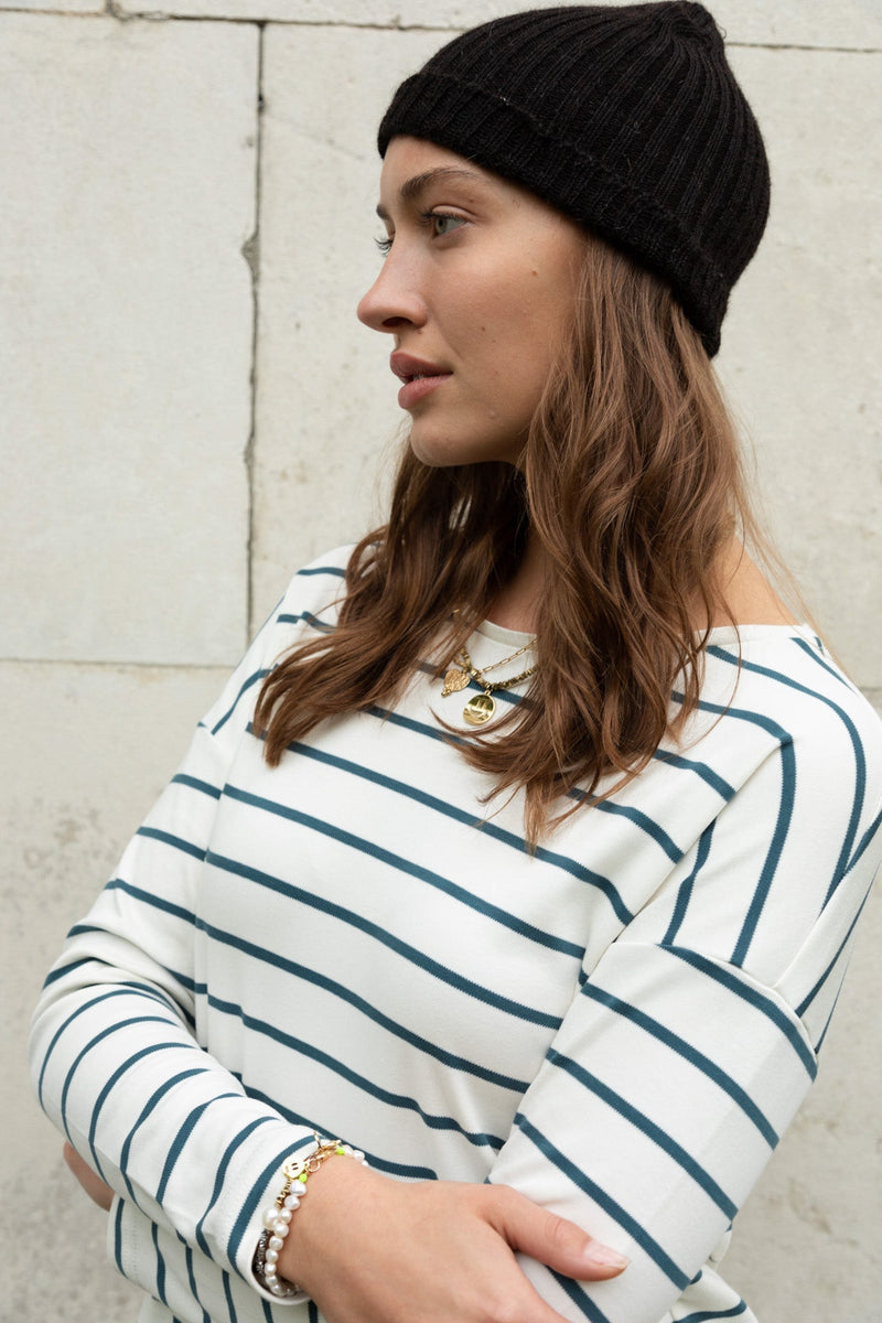 Organic Cotton Long Sleeved Breton Top - Onesta UK - #ethical_Clothes#