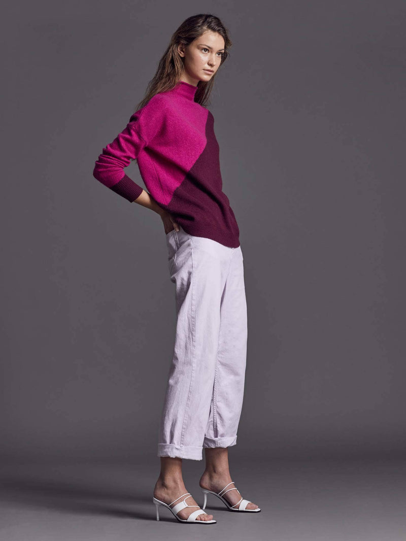 Chloe Jumper - Merlot/Dark Pink