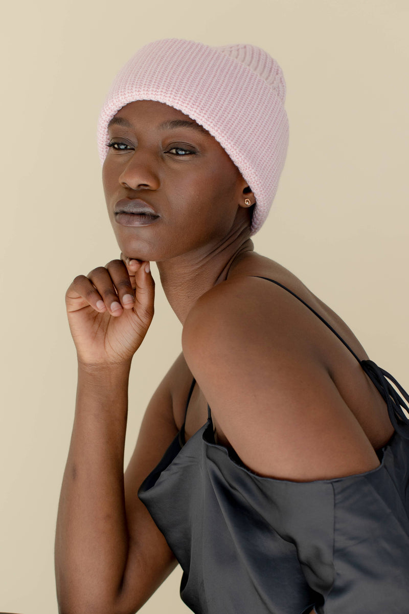 The Merino Wool Beanie - Pink