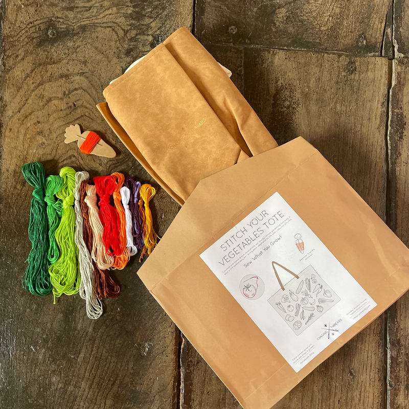 Stitch Your Vegetables Tote Bag