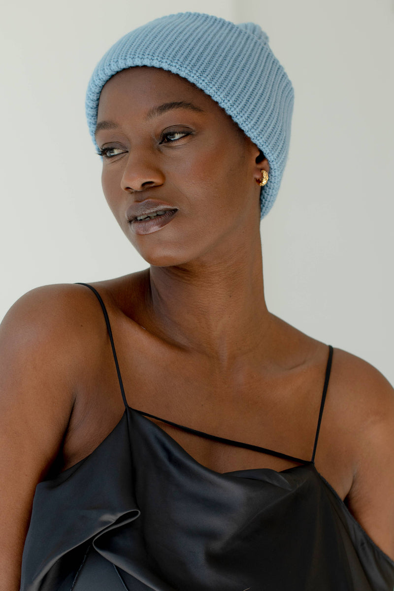 The Merino Wool Beanie - Blue