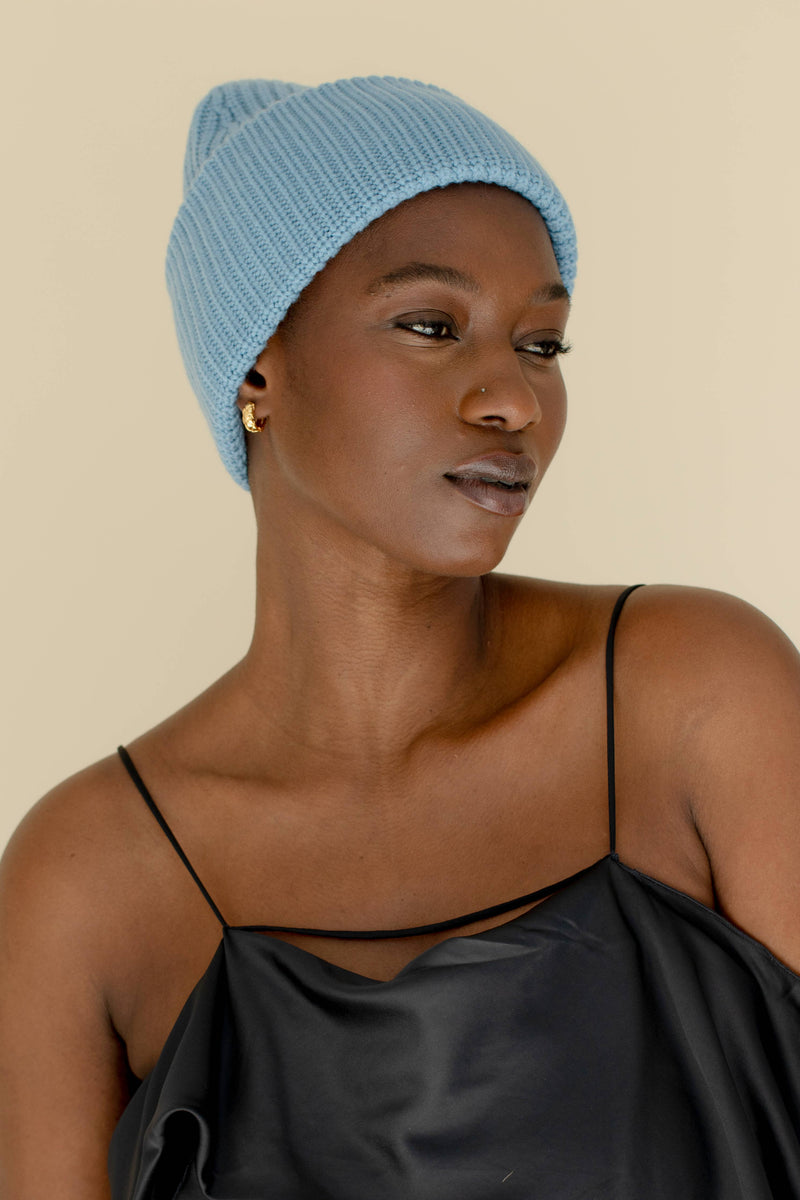 The Merino Wool Beanie - Blue