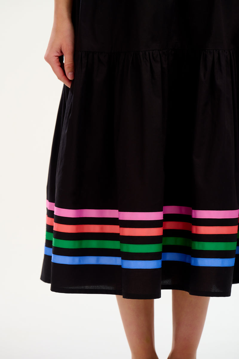 Frankie, Rainbow stripe hem dress