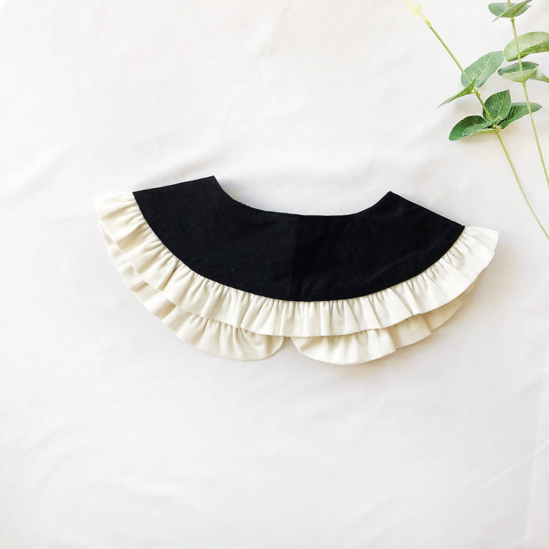 Black & White Corduroy Detachable Collar: Regular