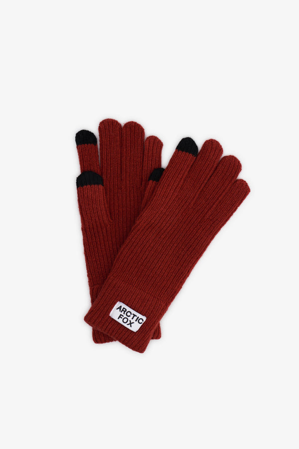 Recycled Bottle Gloves - Deep Terracotta