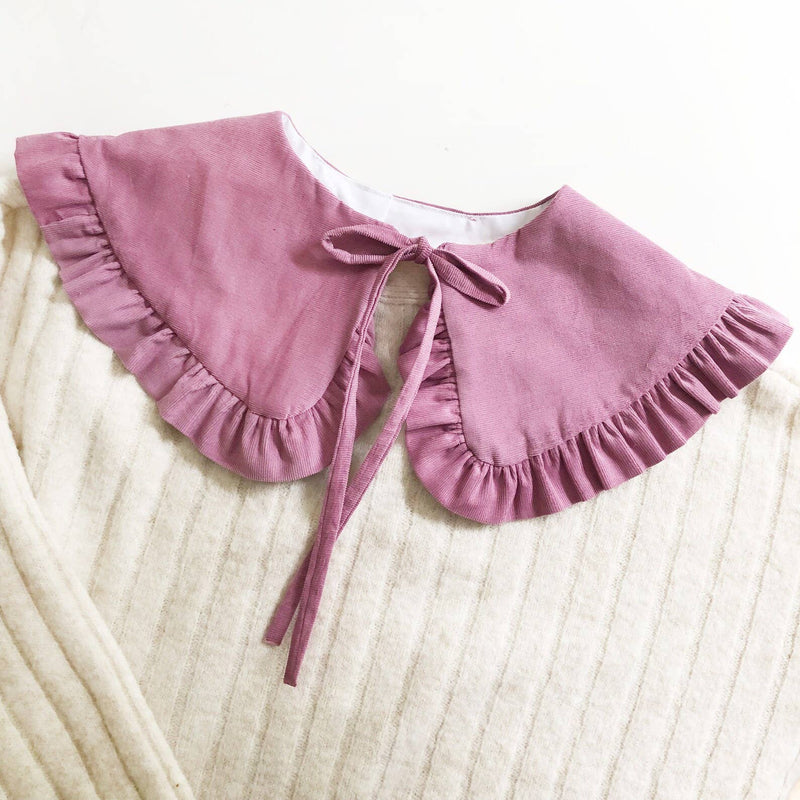 Dusty Pink Corduroy Detachable Collar, Oversize Collar: Regular