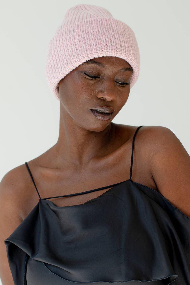 The Merino Wool Beanie - Pink