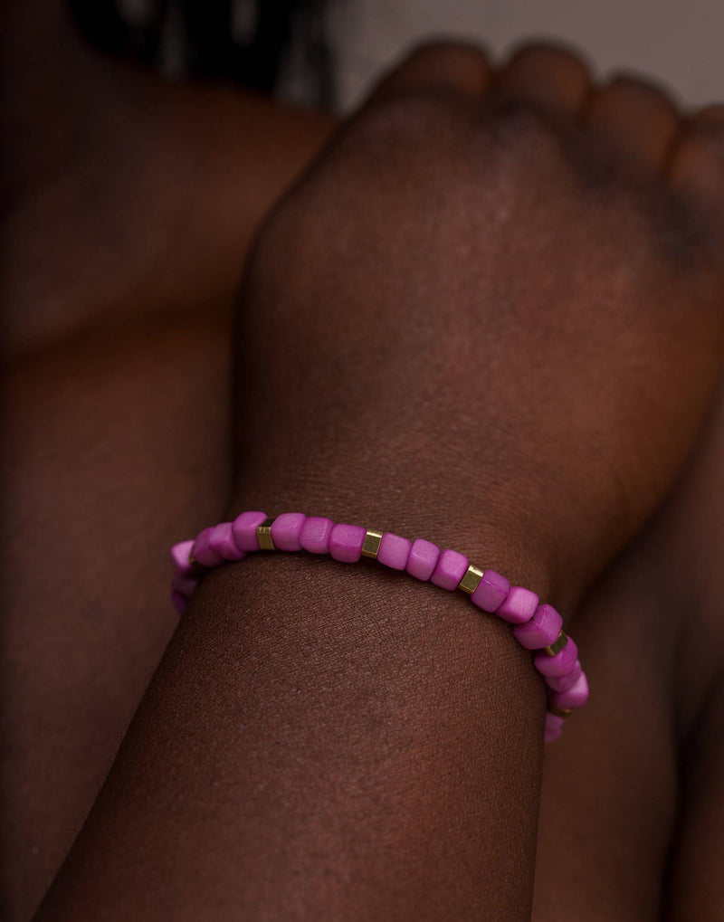 Friendship Tagua Bracelet: Lilac