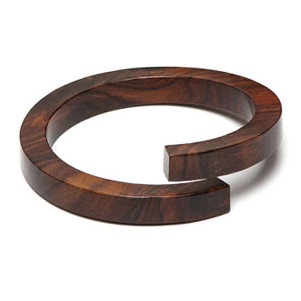 Brown wood wrap over bangle: S