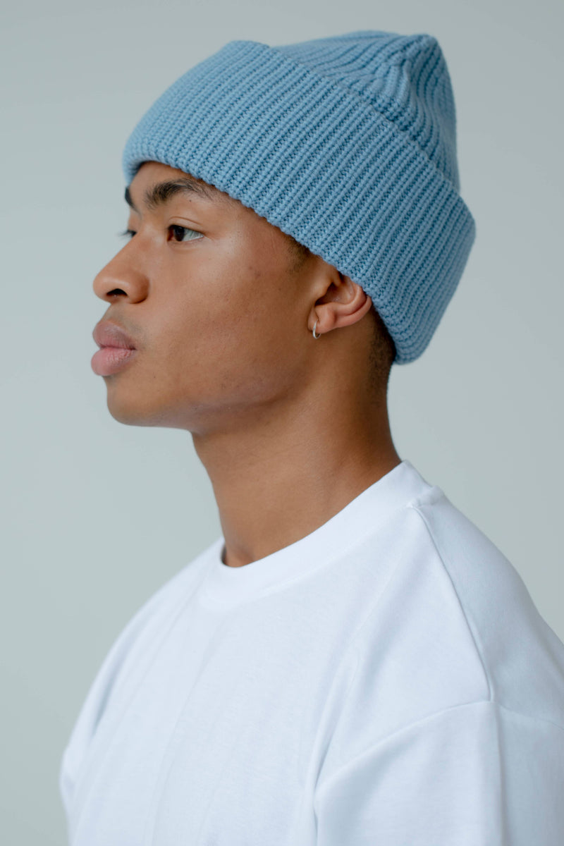 The Merino Wool Beanie - Blue