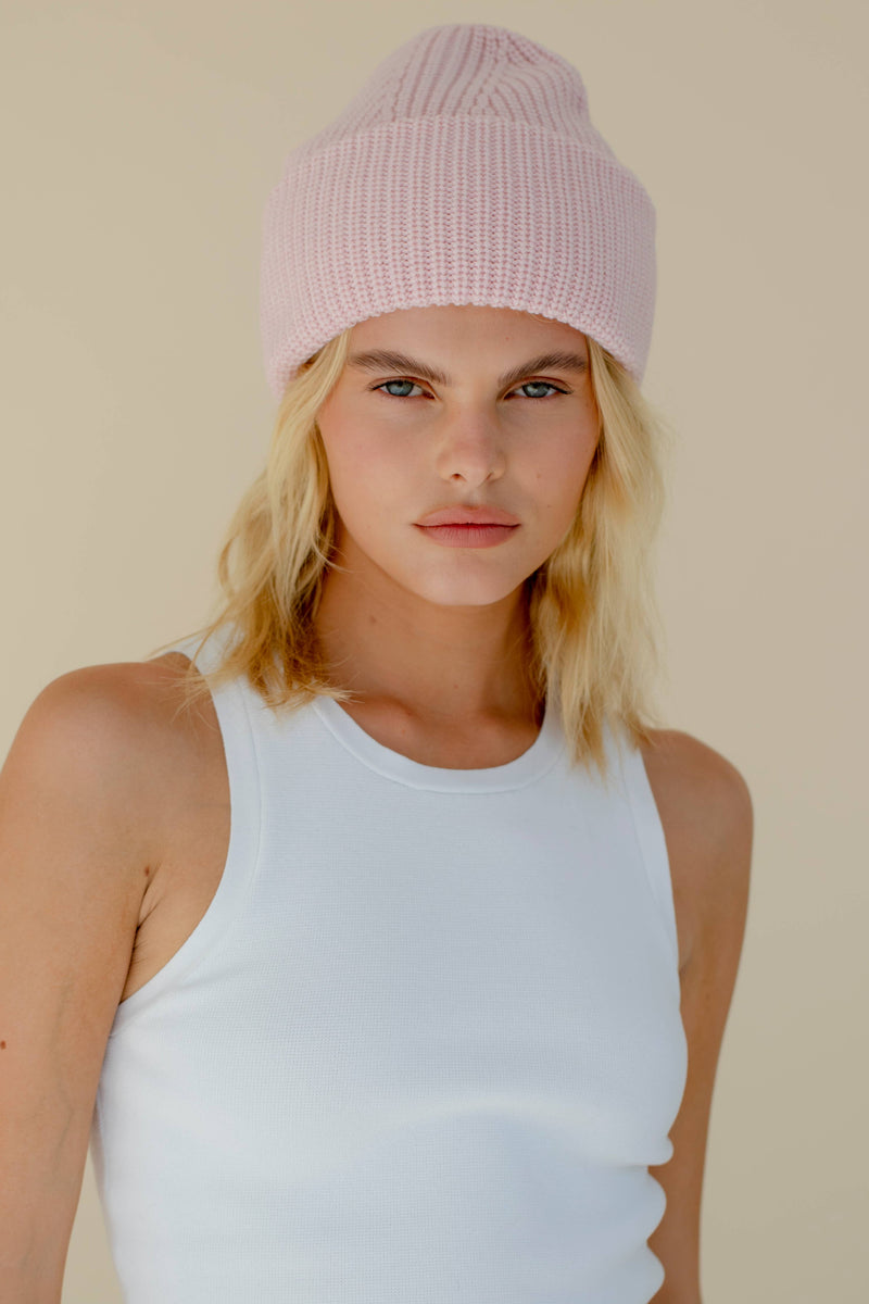 The Merino Wool Beanie - Pink