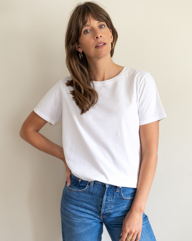 best fitting white t shirt