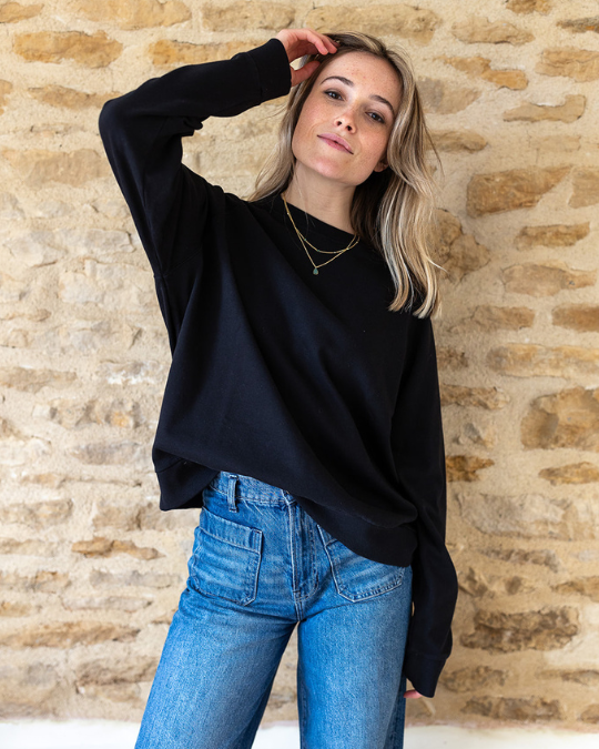 black sweatshirt for women