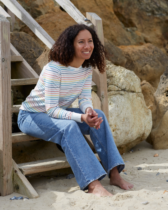 womens striped tee