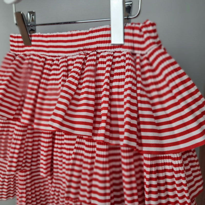 Stripe Ruffle Skirt