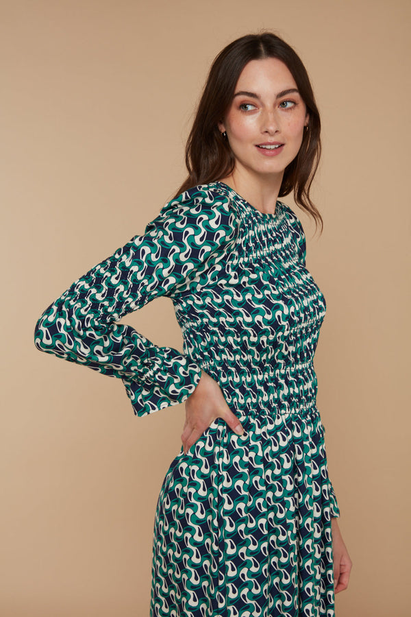 Alexia Swirl Print Dress