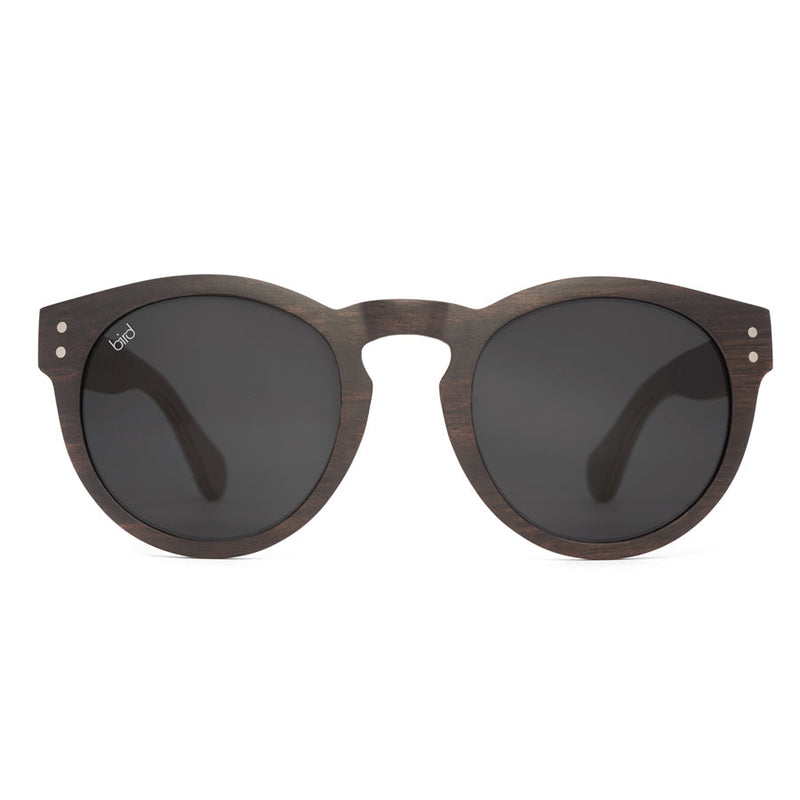 Round Cat Eye Women's Eco Sunglasses with grey lenses