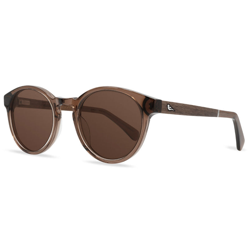brown acetate sunglasses with amber lenses