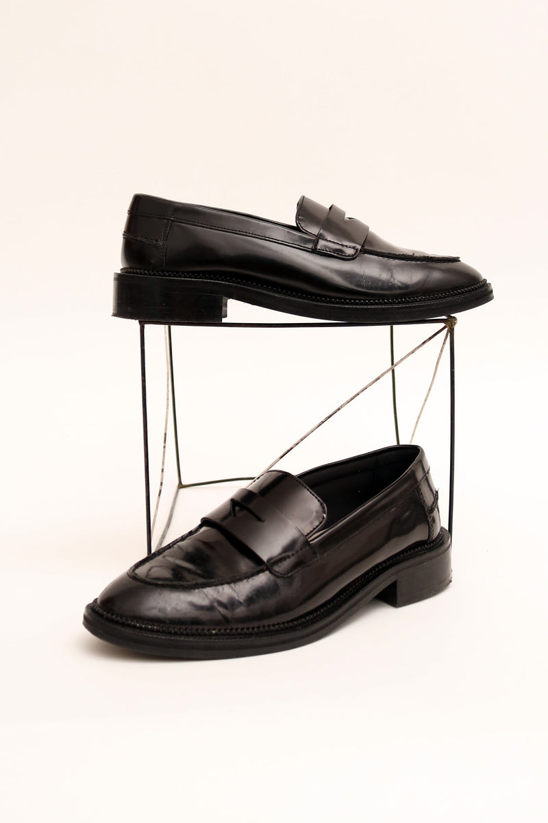 Gloss Leather Loafers UK 5