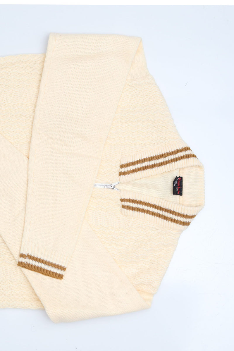 Vintage Knitted Zip Cardigan