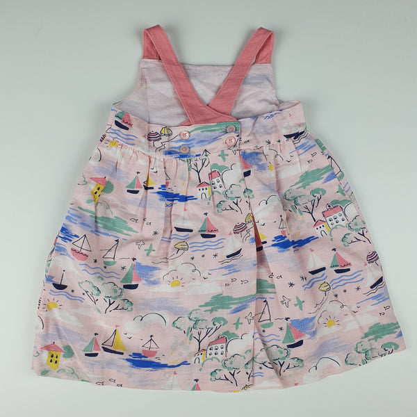 Sailboat Linen Dress with Knickers