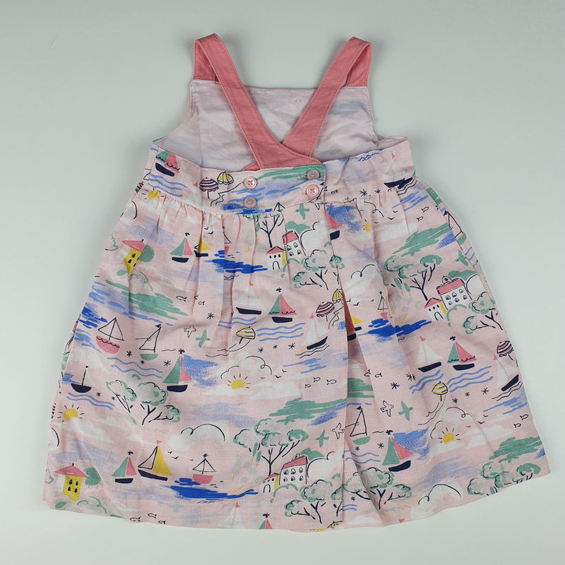 Sailboat Linen Dress with Knickers