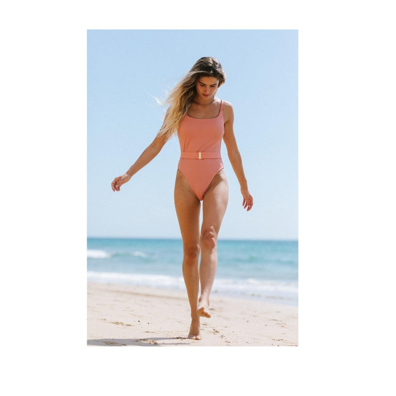 The 'Elle' Reversible One Piece in Azura Rose