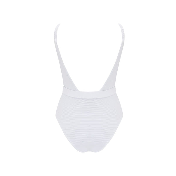 The 'Elle' Reversible One Piece in White Seagrass