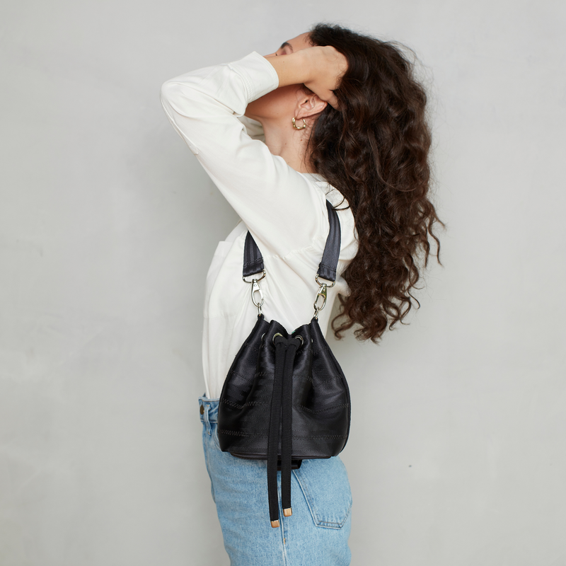 Mini top bucket backpack