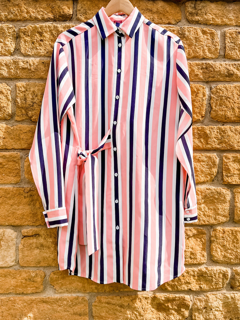 Stripe Shirt Dress 6