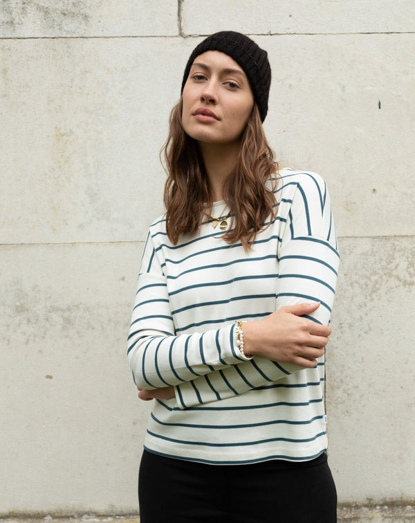 Organic Cotton Long Sleeved Breton Top - Onesta UK - #ethical_Clothes#
